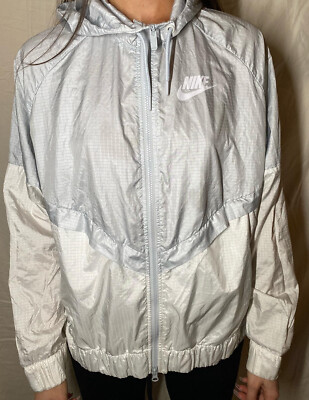 nike white and pink windbreaker