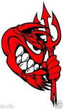 LITTLE RED DEVIL STICKER HELMET STICKER iPhone STICKER HARD HAT  LAPTOP STICKER 