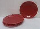 Set of 4 Fiesta Fiestaware Salad Plates SCARLET RED 7 1/4" Homer Laughlin