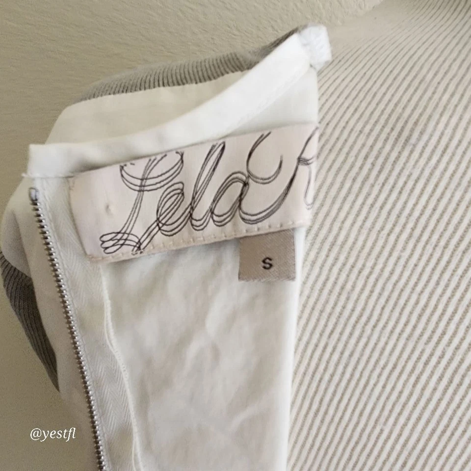 Blusa túnica feminina Lela rosa cinza seda mistura de algodão - Tamanho P - Imagem 4 de 4