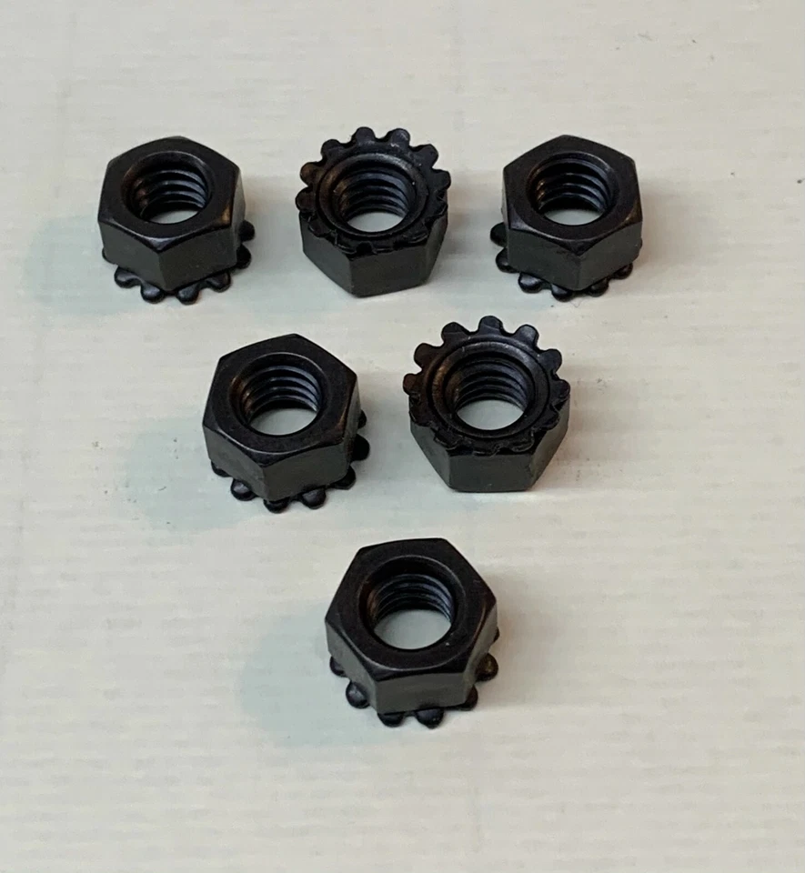 ACCURATE 8-32 Keps Locknuts Star External Locknut BLACK Oxide 8/32 832 (100/pack)