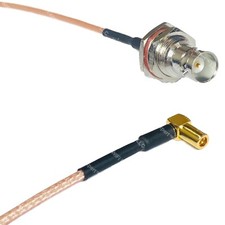 RG316 BNC FEMALE BIG BULKHEAD to SSMB ANGLE FEMALE RF Cable Rapid-SHIP LOT