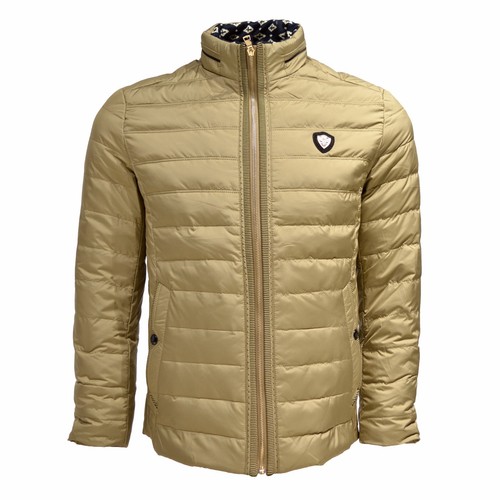 warner louis mens slim nylon feather down casual zip puffer