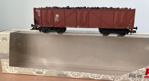 Piko HO 54155 DB LWB Drehgestell offener Kohlewagen mit Ladung, Seitenentwurfstüren | Zustand: Used
