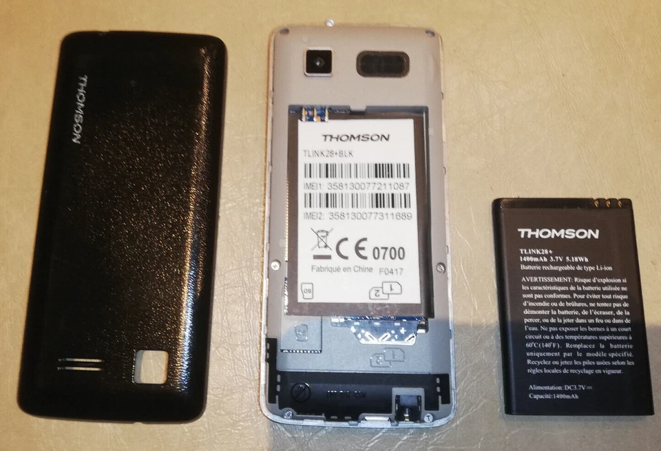 Téléphone mobile thomson tlink28 mobile Bouygue, SIM + microSD - Photo 3/4