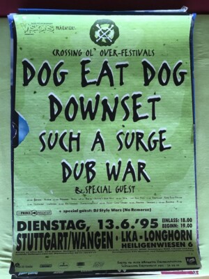 DOG EAT DOG, DOWNSET Orginal Konzertplakat Tourposter 13.06.1995 Stuttgart