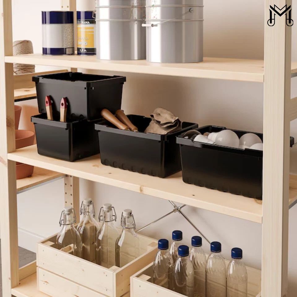 4x IKEA UPPSNOFSAD Storage box Container Durable Storage Unit black 25x17x12 cm - Image 4 of 4