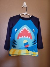 CAT JACK Shark Rash Guard Swim Shirt Size 3T