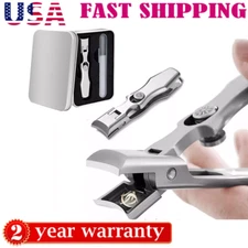 Ultra Sharp Nail Clippers Steel Wide Jaw Opening Anti Splash Portable US..
