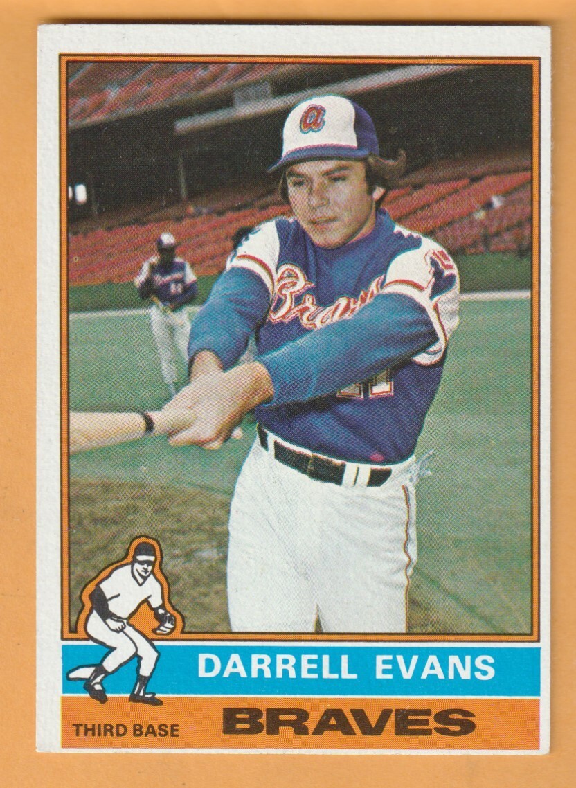 Darrell Evans Atlanta Braves 1976 Topps #81 Pasadena California