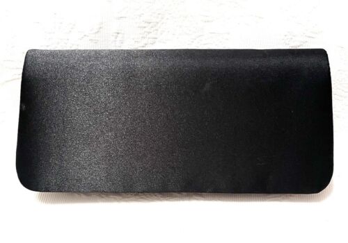 Liz Soto Small Black Satin Butterfly Clutch Handbag - Picture 3 of 10
