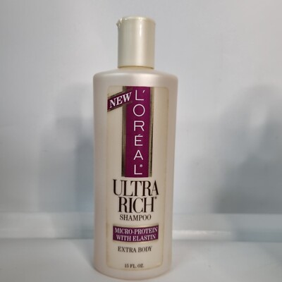 Vintage L'Oreal Ultra Rich Shampoo, Micro-Protein & Elastin, New Old Stock 15oz