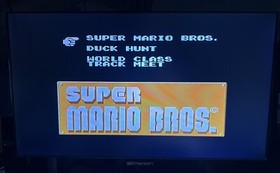 VTG Nintendo NES Super Mario Bros.Duck Hunt Game w/ Orange Zapper Light Gun 1985