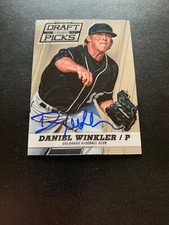Daniel Winkler Signed 2013 Panini Prizm Draft Picks Colorado Rockies Auto COA