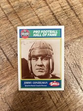 1990 Swell Pro Football Hall Of Fame #34 JIMMY CONZELMAN Detroit Panthers Card