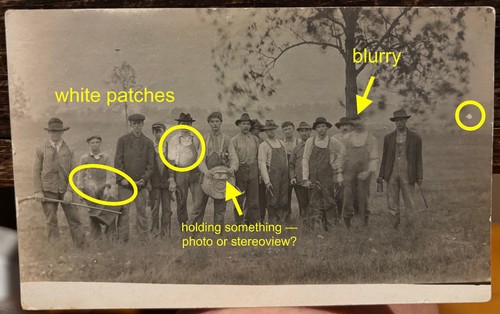 FOTO RPPC cazadores o fiesta de búsqueda? Pinzas para bañera riffles para hombre herradura c1910 ODD - Imagen 2 de 10