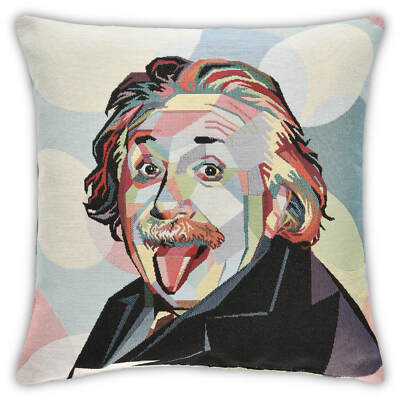 pad home Kissenhülle Kissenbezug Albert Einstein Bunt Dekoration 45x45 cm