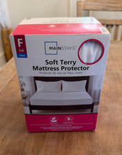 Mainstays Soft Terry Mattress Protector Size Full Waterproof Allergen Barrier