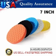 5pcs 7in Car Buffing Polishing Pads Cutting Sponge Pads 7" Waxing Pad for Drill