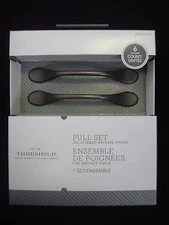 6 Threshold Drawer Cabinet 3" Pull Handle Oil-Rubbed Bronze Finish (Total 1 Box)