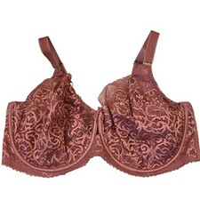 Sculptresse by Panache Estel 9685 Lace Full Coverage Bra 40FF Rusty Rose