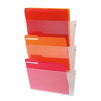 Image of Deflecto Linked Wall File Pocket A4 (Pack of 3) DE736YTCRY