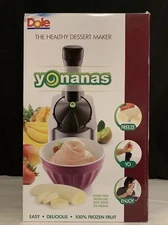 Dole YONANAS Healthy Dessert Maker Soft Serve Frozen Fruit & Sorbet NEW Open Box
