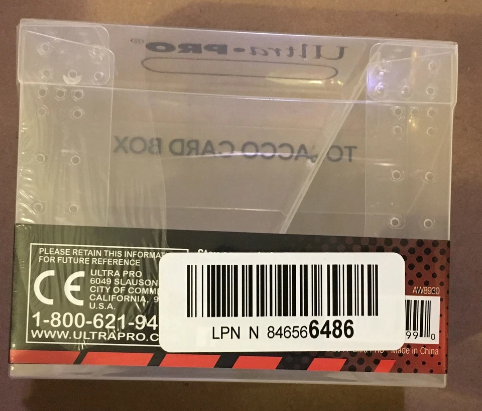 Ultra Pro Tobacco Box -Clear- Brand New / Unopened - Holds 50 Tobacco Toploaders - Image 4 of 4