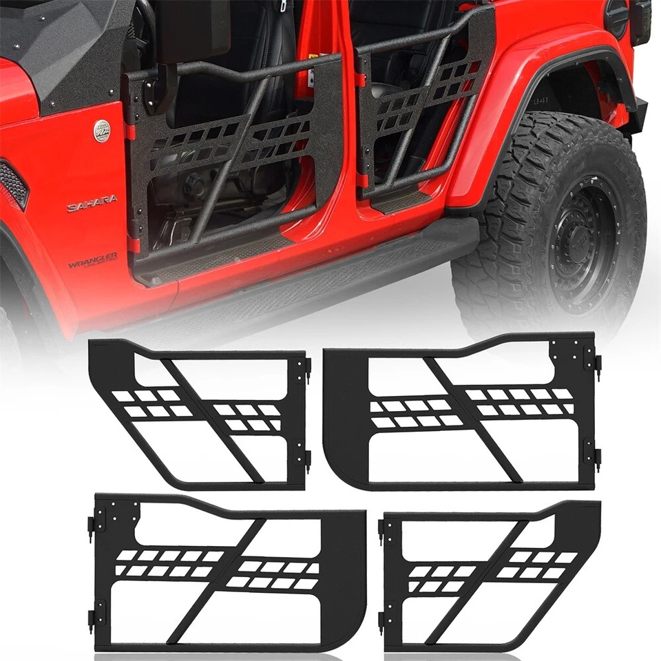 Off-Road Tubular Half Door Mirror For 76-25 Jeep Wrangler YJ TJ JK JL Gladiator - Image 2 of 4