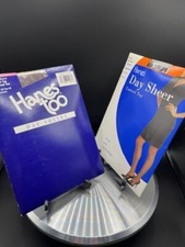 Pantyhose 2 pkg HANES Sheer Control Top Gentlebrown Size AB  Barely Black