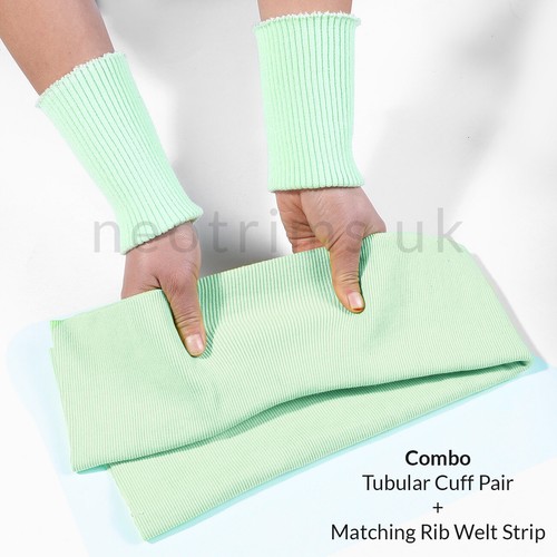 Rib Knit Cuffing Tubular & Matching Waistband Ribbing Welt Trimming,28 Colors,UK - Picture 121 of 175