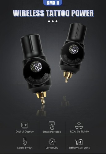 Wireless Tattoo Battery Power Supply For Rotary Tattoo Machine Fast Charging RCA - Picture 8 of 11