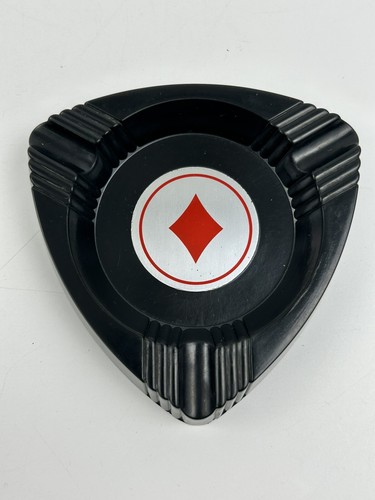 Set Of 4 Poker Art Deco Daka-Ware Triangle De Luxe Ashtrays Harry Davies Co USA - Picture 9 of 14