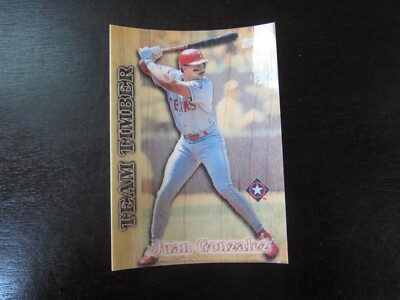 1997 Topps Team Timber # TT10 Juan Gonzalez Card (B65) Texas Rangers