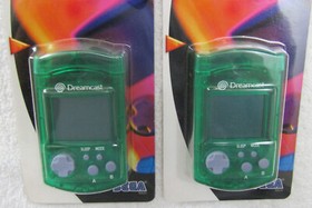 Official Sega Dreamcast Clear Green VMU Memory Card HKT-7000 Brand New Sealed!