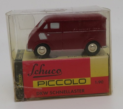 Metal Shell Schuco Piccolo 1/90 DKW Schnellaster Red in Box #01551 + Leaflet - Picture 6 of 7