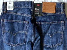 Levi's Men's 555 PREMIUM BIG "E" Relaxed Straight 36x32 Blue Non-Stretch NWT $98
