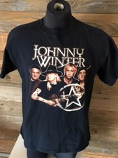 Johnny Winter blues guitarist t-shirt vintage Men's Large rare Rick Derringer