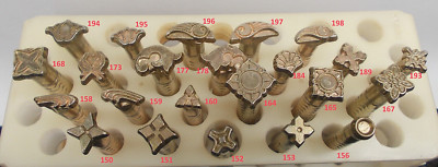 Leder Handwerk Stempel Werkzeuge KELLY MIDAS / Buchbinderwerkzeuge Posten B 151 bis 198