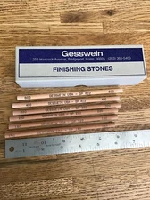 Lot Of 6 Assorted Gesswein Finishing Stones 1/4”Round GP 150 180 220 320 400 600