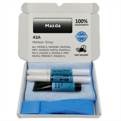 Lackstift für Mazda Grau METEOR GREY 42A MAZDA6 MAZDA2 MPV MAZDA3 MIATA 6 MX 5