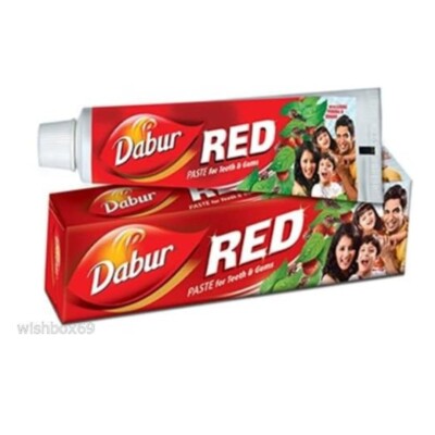 Zahnpasta vegane fluoridfreie Zahncreme RED 5 X 100g DABUR mit Kräuterextrakten