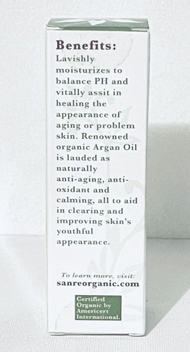 Sanre Organic Skinfood - Aura - 100% USDA Organic Argan and Cleansing Anti-Aging - Picture 2 of 4