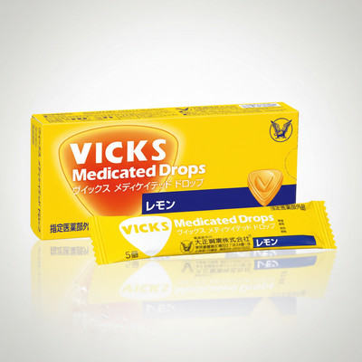 Vicks Medicated Lemon Drops for Sore Throat, Japanese Cough Candy with Menthol E