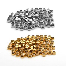 100 200 Pc Steel Crimp End Spacer Beads Ball Stopper Jewelry DIY 1 5 3mm