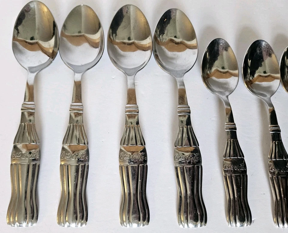 Gibson Coca-Cola Flatware Stainless Coke Bottle Handle 13pc Set Silverware - Image 2 of 4