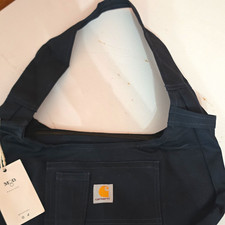 Carhartt Navy Blue Medium Shoulder Bag Zip Top, Lined w/ Inner Front Pockets