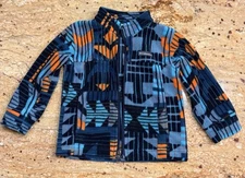 Toddler COLUMBIA Zing III Fleece Jacket Size 2T Orange Teal Night Wave Pathways