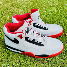Nike Herren High Top Sneaker Weiß/Rot/Schwar...