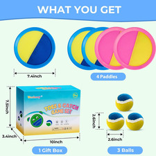 Toss and Catch Ball Game Set for Kids Outdoor Summer Backyard Beach Toy